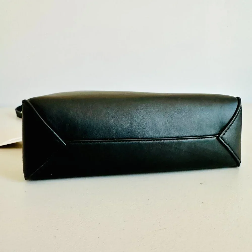 STEVE MADDEN 2-WAY BLACK FAUX LEATHER SATCHEL CROSSBODY BAG $88 - Picture 6 of 9